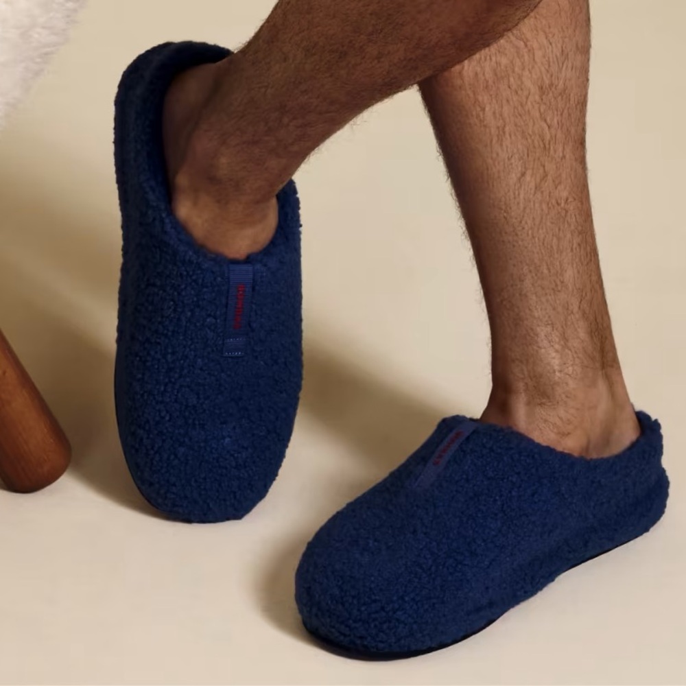 NEW BOMBAS Men's Sunday Slippers Blue Size 13